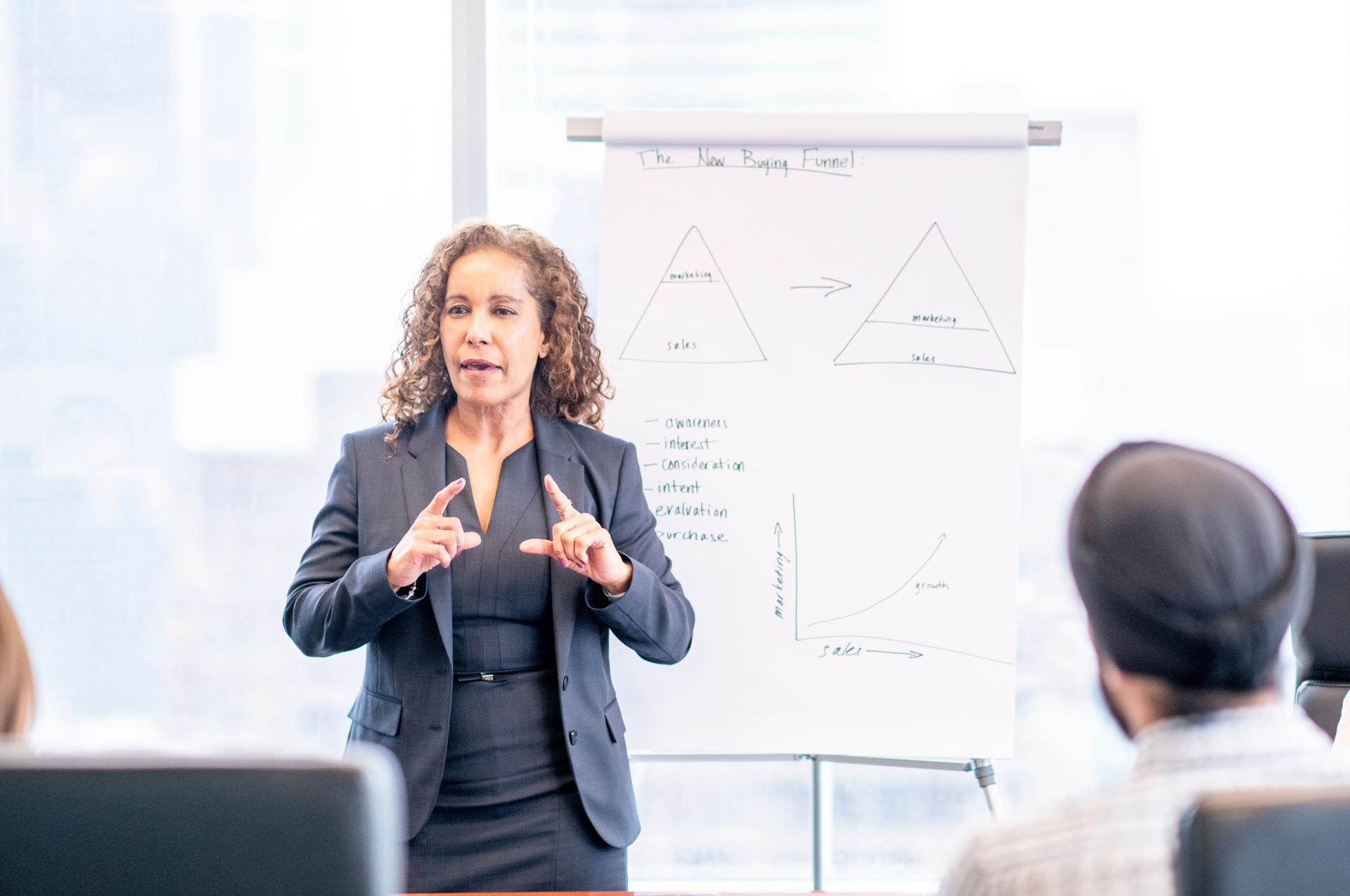Woman Leading a Business Meeting